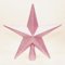Pink Christmas Tree Top Star Topper Glitter finish 20cm