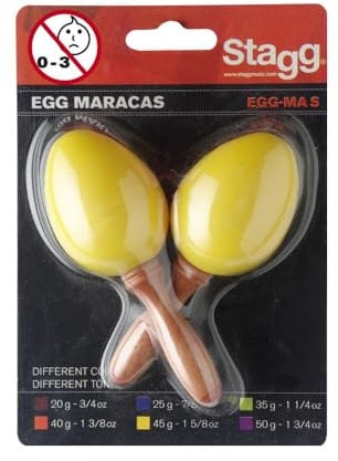 Stagg EGG-MA S/YW Plastic Egg Maracas - Yellow
