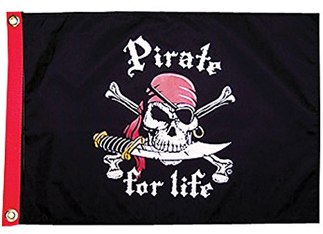 TAYLOR MADE PRODUCTS Pirate for Life Flag for Boats, Pools and Docks 12 x 18