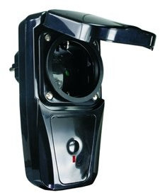 Roos Funk-Steckdose 1fach schwarz HE431EU