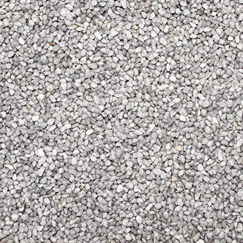 Floral-Direkt 1kg Dekogranulat Granulat Streudeko Farbgranulat Dekosteine Farbkies ca. 0,7L 2-3mm, Farbe:grau