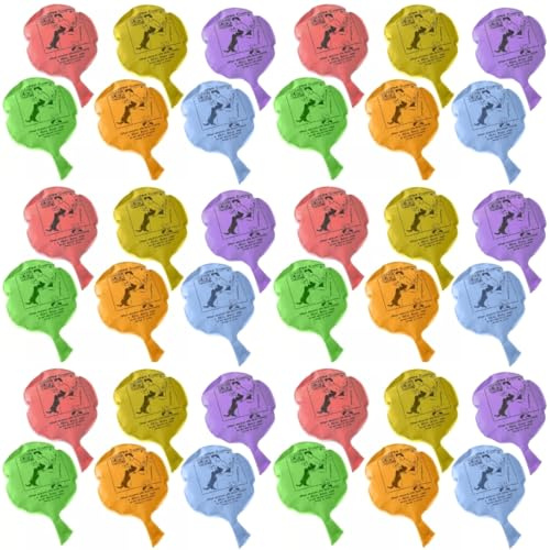 Fun Express Assorted Plastic Whoopee Cushions - 4 Dozen Party Favors - Classic Gag Toys for Kids & Adults, Perfect for Events - 48 Pieces