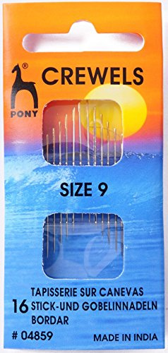 Pony Gold Eye Sewing Needles: Crewels Size 9, Multi-Colour, 9