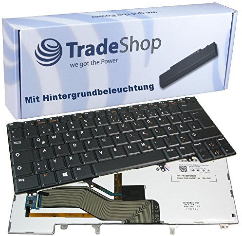 Trade-Shop Laptop-Tastatur mit Hintergrundbeleuchtung/Notebook Keyboard Ersatz Austausch Deutsch QWERTZ für Dell Latitude E5420 E6220 E6230 E6320 E6330 E6420 XT3 (Deutsches Tastaturlayout)