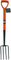 Green Jem Carbon Steel Border Fork - Orange