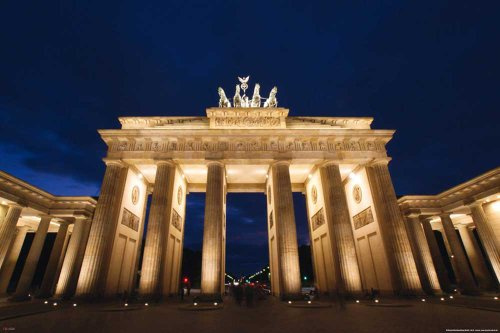 empireposter MB 230 Deutsche Städte Berlin - Brandenburger Tor - Nacht