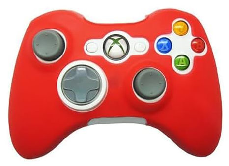 OSTENTt Funda Protectora de Silicona Suave Compatible con Microsoft Xbox 360 Controller Game, Color Rojo