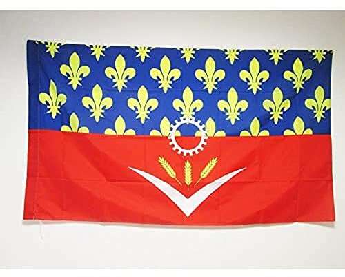 AZ FLAG - Drapeau Seine-Saint-Denis - 150x90 cm - Drapeau Département Français - Île-De-France 100% Polyester Avec Fourreau et cordelette - Pavillon 110 g