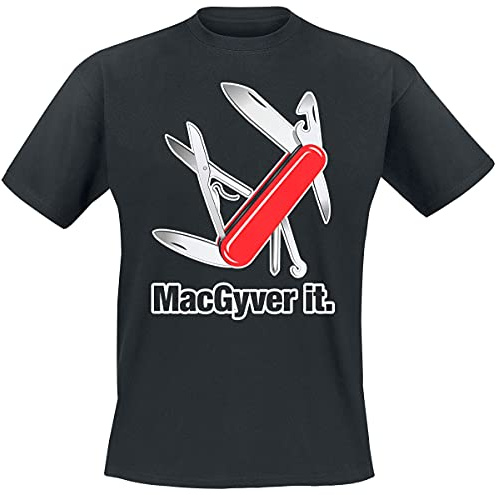 MacGyver It Männer T-Shirt schwarz Fan-Merch, TV-Serien