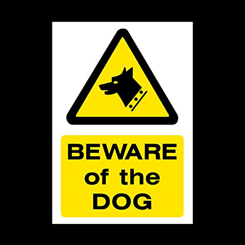 Beware of the dog Sticker/Self Adhesive Sign - Fouling/Dog Area/Clean it up/Security Guard Dogs (MISC60)