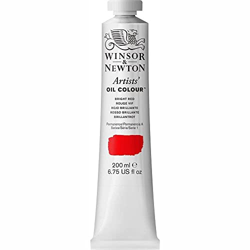 Winsor & Newton Artists' Oil Paint, 200ml Tube, Bright Red