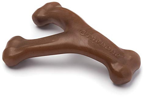 Benebone Wishbone für Hunde, Erdnussgeschmack, klein – Knochenspielzeug für kräftiges Kauen