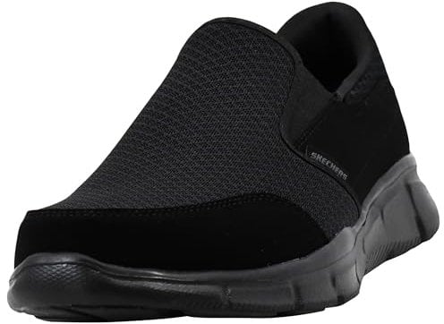 Skechers Men's Equalizer-Persistent Low-Top Sneakers, Black, 10.5 UK