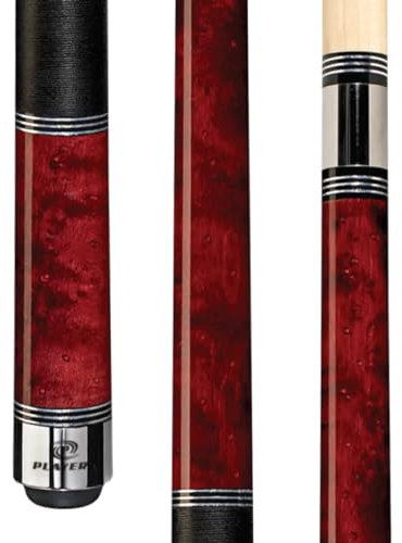 Players Spieler c-960 Klassische Crimson Birds-Eye Ahorn mit Triple Silber Ringe Queue, C-960, 20-Ounce