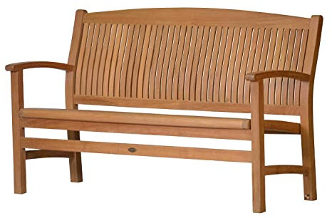 Kai Wiechmann Teak Gartenbank 120 cm ergonomisch geformt Premium wetterfest