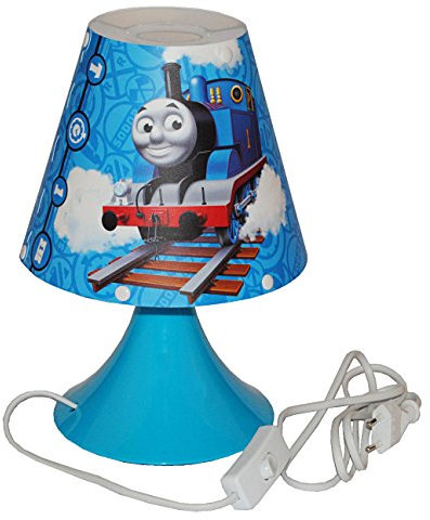 alles-meine.de GmbH Tischlampe Thomas die Lokomotive - 29 cm hoch - Tischleuchte für Kinder Kinderzimmer - Jungen Eisenbahn Lok Zug - Nachttischlampe Lampe Stehlampe