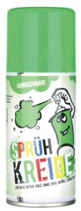 Elliot 12 Stück Sprühkreide 3300201 Kreidespay - abwaschbar! 150 ml Sprühdose grün
