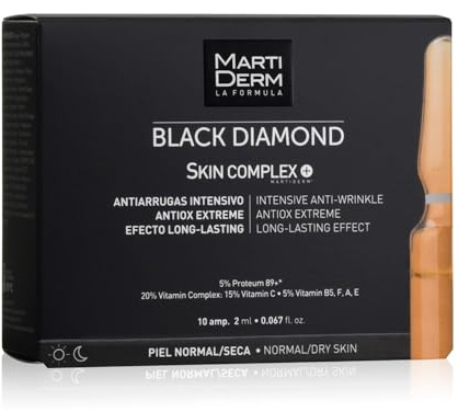 MartiDerm Skin Complex Advanced Highly Concentrated Serum Ampoule for Women and Men with Proteum 89+, 25% Vitamin Complex, 15% Vitamin C, Chrono-aging control, Nourishes & Restores, 10 Ampoules.