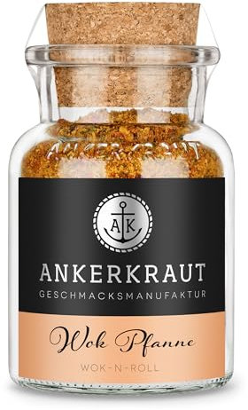 Ankerkraut Wokpfanne, für Fleisch, Fisch oder Seafood und Gemüse aus der Pfanne, 95g im Korkenglas