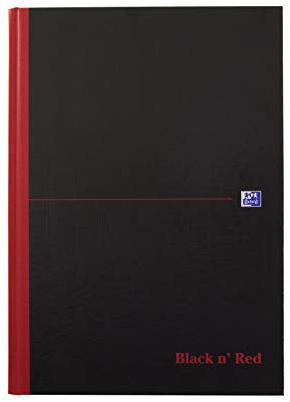 Oxford Black n Red Book Casebound 90gsm Narrow Ruled 192 pages A4 Ref F66173 [Pack of 5]