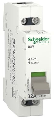 Schneider Electric - Acti9, iSW interrupteur de commande 2P 32A 415VCA - A9S60232