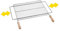 Sauvic 02815 Grille de Barbecue Universelle Inoxydable 60/70 x 40 cm - Largeur Extensible de 62 à 72 cm Acier