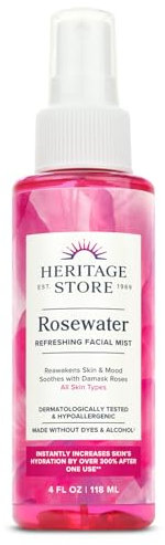 Heritage Store Eau de Rose W Atomiseur | 125 grammes Rose Petals Rosewater 1 4 Onces