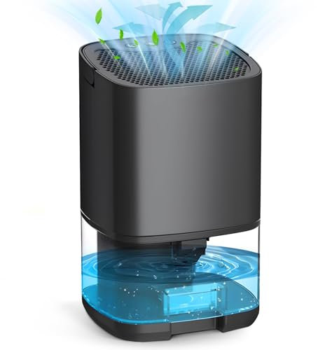 Dehumidifier, 1000ML Dehumidifiers for Home, 280 sq ft Portable Ultra Quiet Small Dehumidifiers with 7 LED Lights, Against Moisture Mold, 2 Mode Auto Shut Off, Bedroom Basement Closet Garage