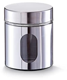 Zeller Present Vorratsglas, Frischhaltebehälter, 500 ml, Chrom