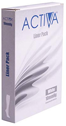 Activa Stocking Liners 3 Pack 10 mmHg White Large