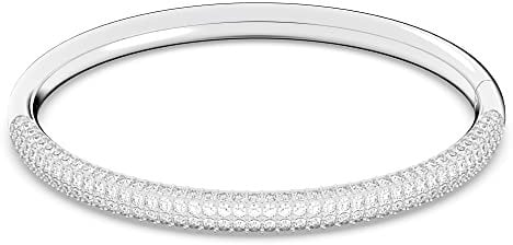 Swarovski Stone Bracelet-jonc, blanc, métal rhodié