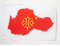 AZ FLAG - Drapeau Occitanie carte - 45x30 cm - Pavillon Occitan - France 100% Polyester Avec Deux Cordelettes - 20g