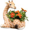 Bits and Pieces - Giraffe Planter - Yard Decorations - Wildlife Animal Urn for Plants - Indoor/Outdoor Decoration - Safari Inspired Yard Art