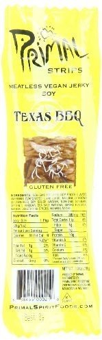 Primal Strips Vegan Jerky - Meatless - Soy - Texas Bbq - 1 Oz - Case Of 24