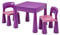 Liberty House Toys 5 in 1 Activity Table & Chairs with Writing Top/Sand/Water/Storage, Violet, H465 x W510 x D530mm