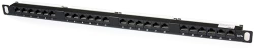 StarTech.com Tableau de connexion Cat5e 0,5U 24 ports - Tableau de connexion RJ45 Ethernet Cat5e 110 à montage en rack (PANELHU24)