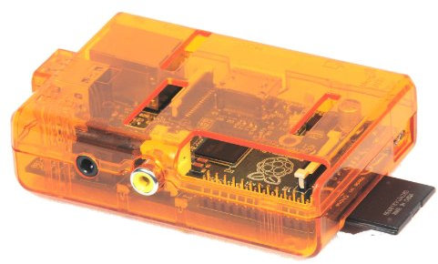 SB COMPONENTS Protective Case Cover/Box/Enclosure Transparent Case For Raspberry Pi Model A and B Board (Orange)