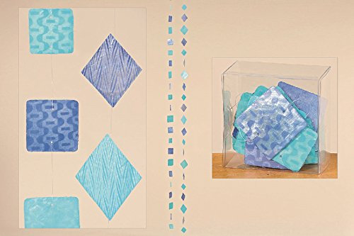 Capiz Muschel Girlande Mobile eckig viereckig Windspiel Muschelgirlande Dekoperlmutt blau türkis Stückpreis