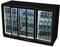 Glastür-Kühlschrank 90 x 135 x 52 cm schwarz | Getränkekühlschrank mit Schiebetür, Flaschenkühlung, Bierkühlung | Gewerbekühlschrank mit 330 L Volumen | Untertheke mit manueller Temperaturkontrolle