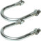 2 Pack – 1” 25-34mm U Bolts – Zinc Plated Steel Nuts – Pole Grip Bracket Clamp