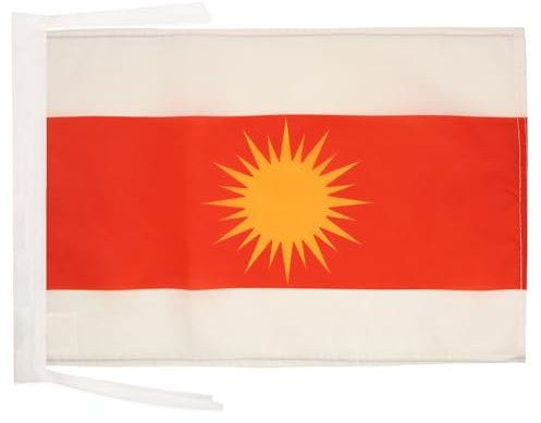 AZ FLAG - Flagge Jesiden Yazidism Neu - 45x30 cm Mit Kordel - Yeziden Kurdisch Eziden Fahne 30 x 45 Cm - Flaggen