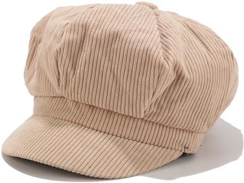 Kuyou Winter Gatsby Newsboy Barett Cap Schirmmütze Kappe Hut (Khaki)