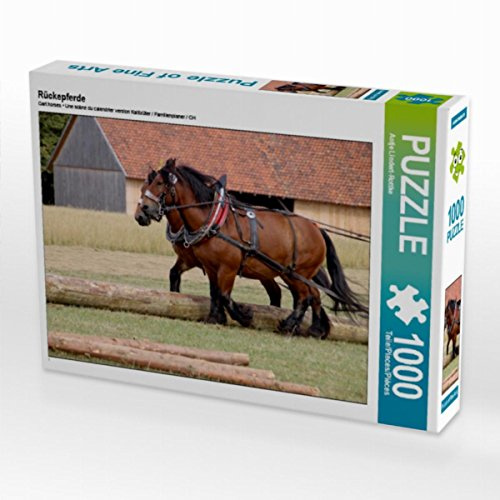 CALVENDO Puzzle Rückepferde | 1000 Teile Lege-Größe 64 x 48 cm Foto-Puzzle für glückliche Stunden