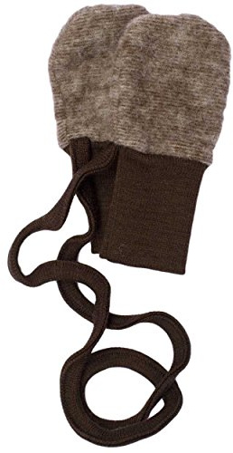 Cosilana, Baby Fleece Fäustel ohne Daumen, 60% Wolle (kbT), 40% Baumwolle (KBA) (1, Braun-Melange)