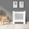 Greenbay Modern Radiator Cover MDF Cabinet with Modern Vertical Style Slats White Painted Small - 780 x 815 x 190(mm)