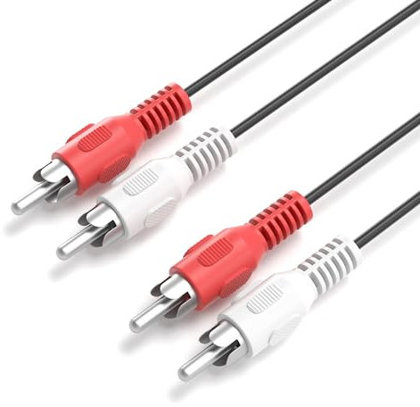 JAMEGA - 2m Cinch Audio Kabel Stereo 3,5mm Klinke (Aux) auf 2 x Cinch Y Splitter Chinch Kabel Koaxialkabel Klinkenkabel für Verstärker, Stereoanlagen, Hifi Anlagen uvm.