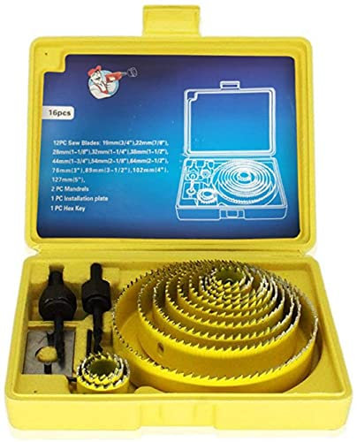 ValueHall Lochsäge 18 Teilig Lochsägen-Set mit 2 Zentrierbohrer Lochsägensatz für Holz, Gipskarton, Kunststoff und dünnem PVC V7041-6