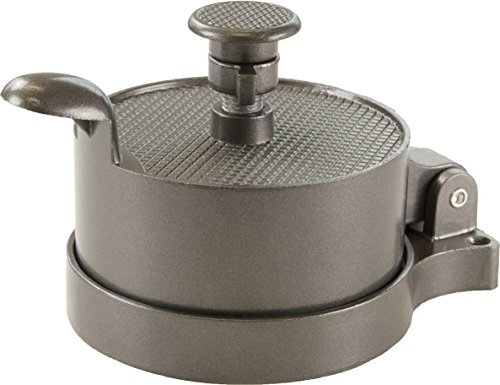 EUROHUNT Burger Presse, 250 Papierzwischenlagen BBQ Grillzubehör, Aluminium, Burgerpresse inkl. 250 Papierzwischenlagen