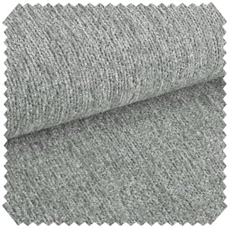 novely® exquisit TESSANO - Samtweicher Chenille-Polsterstoff in 3D-Optik - Schwer Entzündbarer Möbelstoff - Pflegeleichte Meterware 1lfm | Farbe: 03 Steingrau