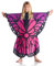 Kanguru, weiche tragbare Decke in Schmetterling Form, wendbar, blau und rosa, Oversize, ermöglicht Bewegung, Elegante Geschenkidee für Mädchen von 6 bis 16 Jahren, zu Weihnachten oder Geburtstag